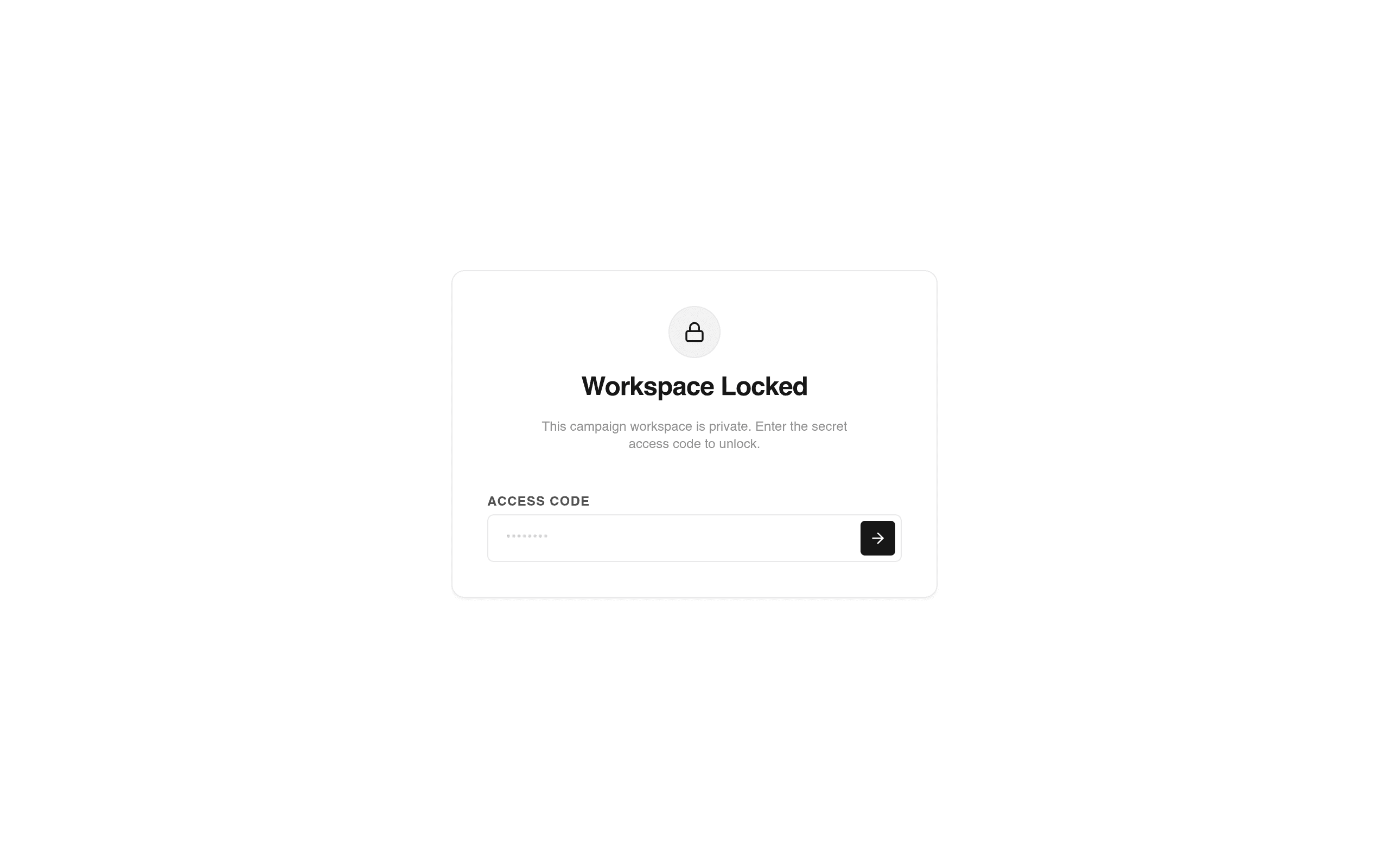Job-Email locked campaign workspace screen